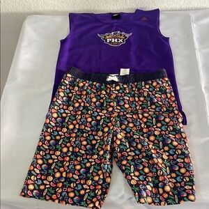 Bundle of 2 - Adidas Phoenix Suns Tank Top and Colorful Emoji Shorts